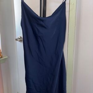 Urban Outfitters Elegant Navy Blue Slip Dress